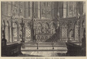 Allerheiligenkirche, Cheltenham, Reredos (Gravur) von English School