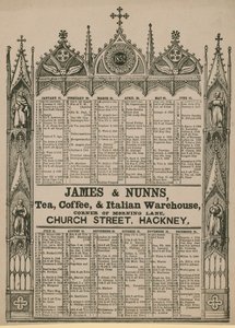 Almanach herausgegeben von James & Nunns von English School