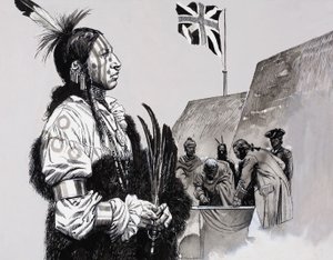 Amerikanischer Indianer von English School