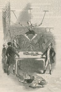 Amidi Neuporte, die große niederländische Equilibristin, Flaschenkunststück bei Astley