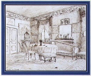 Englisches Regency-Saloninterieur, London