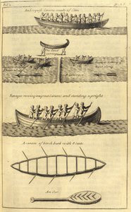Ein Irokesenkanu, 1703