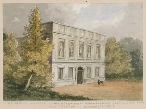 Ein altes Herrenhaus im oberen Mall, Hammersmith, soll der Pavillon von Königin Katherine gewesen sein von English School
