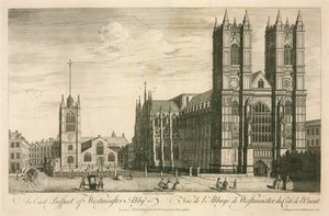 Ein östlicher Ausblick auf die Westminster Abbey, London