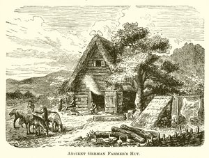 Alte germanische Bauernhütte