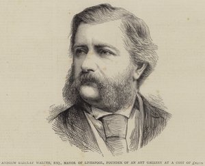 Andrew Barclay Walker, Esquire, Bürgermeister von Liverpool, Gründer einer Kunstgalerie im Wert von £20000 (Gravur)