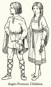 Anglo-normannische Kinder von English School