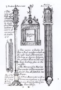 Anmerkung zur Illustration von Pendel-, Diagonal- und Marinebarometern