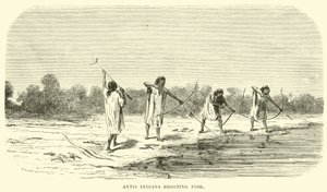 Antis-Indianer beim Fischen