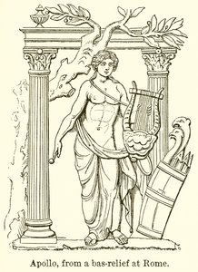 Apollo, von einem Basrelief in Rom