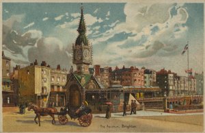Aquarium, Brighton, Sussex (Farblithografie)