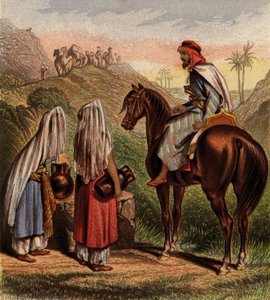 Araber zu Pferd und beim Wasserholen