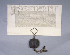 Urkunde 11980: Urkunde über die Schenkung von König Heinrich VI. an das New College Oxford der Güter von Newton Longville, 1441