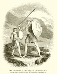 Waffen und Kostüm eines angelsächsischen Königs und Rüstungs-Trägers