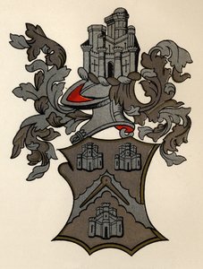 Wappen der Masons Company of London, 12. Edward IV, 1472-73, aus The History of Freemasonry, Band II, veröffentlicht von Thomas C. Jack, London, 1883