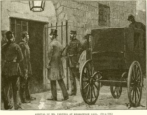 Ankunft von Mr. Parnell im Kilmainham-Gefängnis von English School
