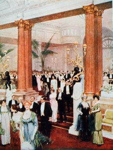 Ankunft zum Abendessen im Savoy im Jahr 1912