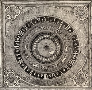 Astronomische Uhr im Hampton Court Palace, aus History of Hampton Court Palace in Tudor Times von Ernest Law, veröffentlicht in London 1885