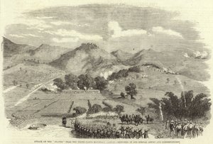 Angriff auf die Braves in der Nähe des Weißen Wolkenbergs von English School