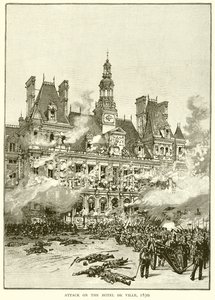 Angriff auf das Hôtel de Ville, 1830 von English School