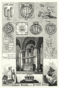 Abzeichen, Mottos usw. der Prinzen von Wales von English School