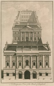Bank of England, George Sampsons Gebäude, 1734 von English School