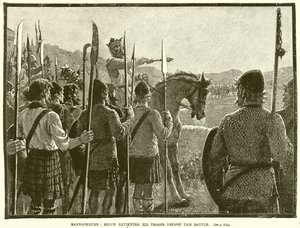 Bannockburn: Bruce inspiziert seine Truppen vor der Schlacht