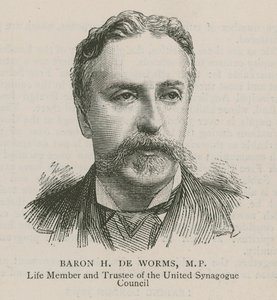 Baron H De Worms, MP, lebenslanges Mitglied und Treuhänder des United Synagogue Council von English School