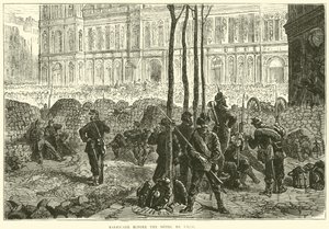 Barrikade vor dem Hôtel de Ville, März 1871