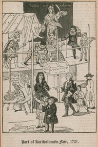 Bartholomäus-Jahrmarkt, 1721; Lee und Harpers Bude von English School