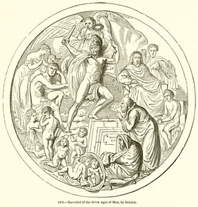 Basrelief der sieben Lebensalter des Menschen, von Behnes