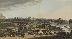 Schlacht von Leipzig, 16.-19. Oktober 1813, aus Ein illustriertes Verzeichnis wichtiger Ereignisse in den Annalen Europas in den Jahren 1812, 1813, 1814 & 1815, 1815 (Farb-Aquatinta)