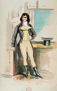 Beau Brummel in seiner Jugend (Farblitho)