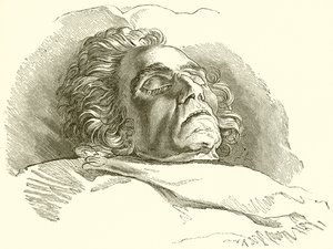 Beethoven auf seinem Sterbebett