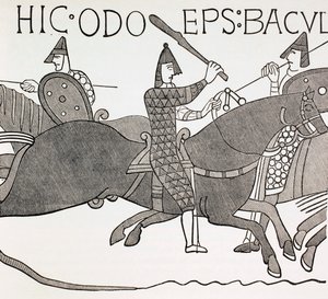 Bischof Eudes hält seinen Amtsstab in der Schlacht von Hastings, ca. 1880