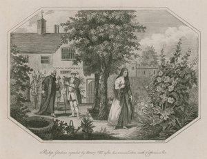Bischof Gardiner wird von König Heinrich VIII. nach seiner Versöhnung mit Catherine Parr getadelt von English School