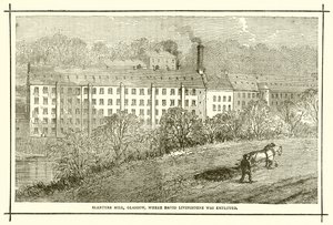 Blantyre-Mühle, Glasgow, wo David Livingstone arbeitete