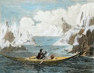 Boot eines Grönländers, ca. 1779 von English School