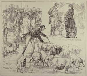 Boykott in Irland, aus The Illustrated London News, 4. Oktober 1886 von English School