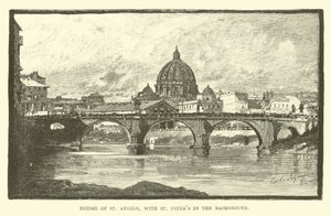 Brücke von St. Angelo, mit dem Petersdom im Hintergrund