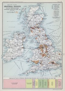 Industrielle Produkte der britischen Inseln, Textilherstellung, Eisenwarenherstellung usw. von English School