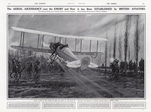 Britisches Flugzeug entkommt einer deutschen Patrouille, Erster Weltkrieg, Belgien von English School