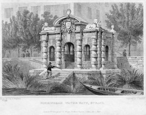 Buckingham Water Gate, Strand, 1830 von English School