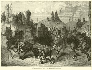 Büffeltanz der Prärie-Indianer von English School