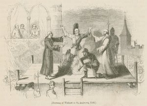 Verbrennung von Wishart in St. Andrews, 1546 von English School