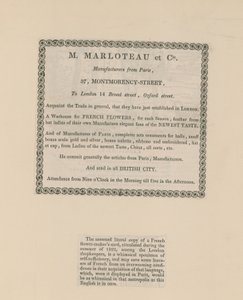 Visitenkarte von M Marloteau von English School