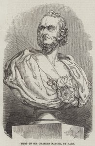 Büste von Sir Charles Napier, von Park (Gravur)