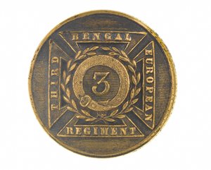 Knopf, Offizier, 3. Bengalisches Europäisches Regiment, 1854-1861 von English School