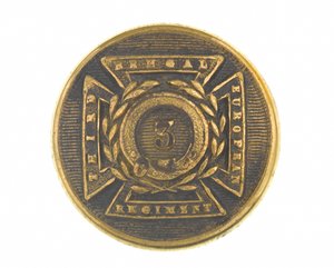 Knopf, Offizier, 3. Bengal European Regiment, 1854-1861