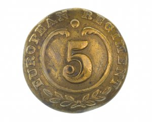 Knopf, andere Ränge, 5. Bengal European Regiment, 1858-1860